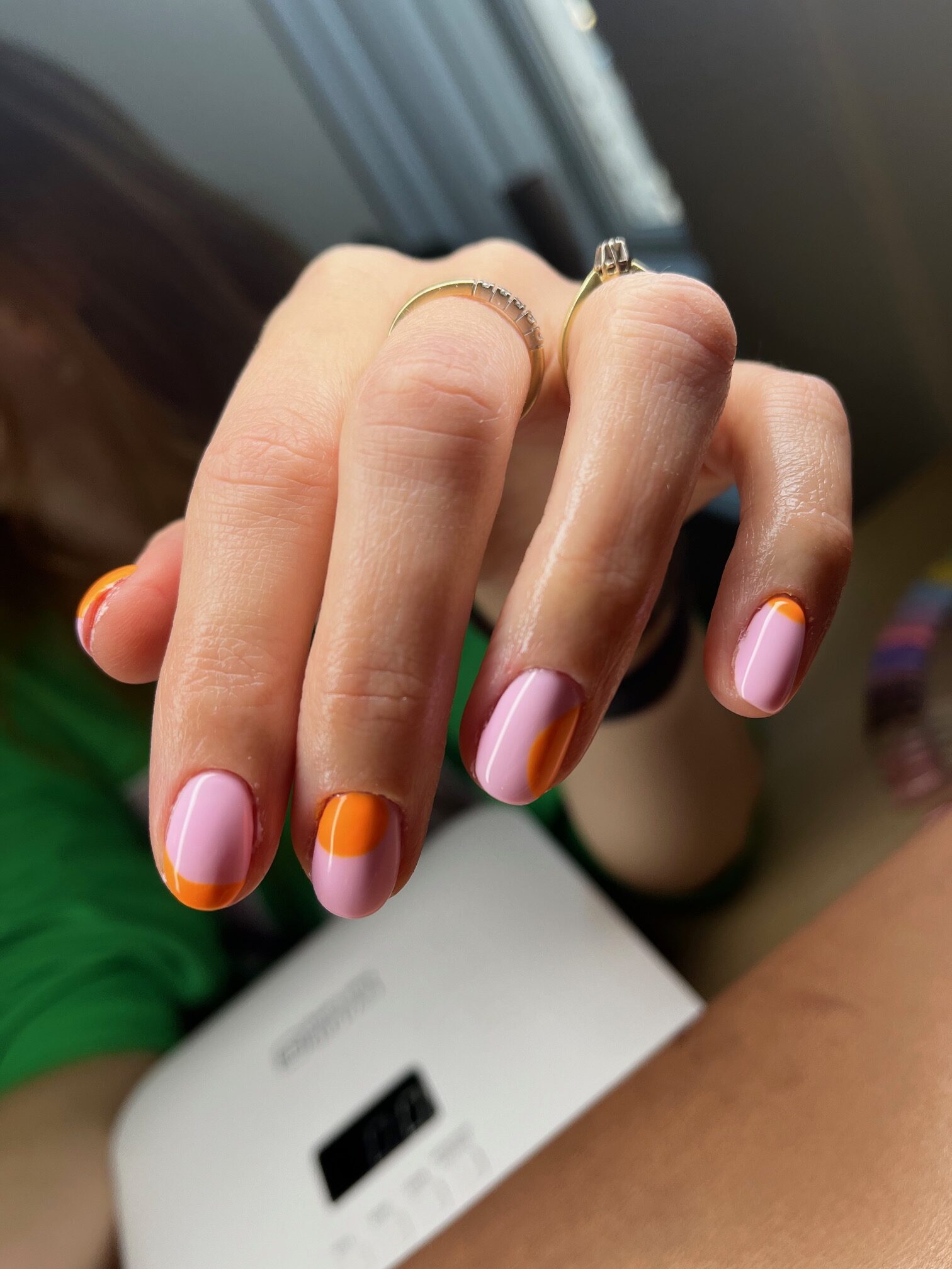 Foto van BIAB (Builder in a Bottle) behandeling nagels met nailart, uitgevoerd door Noël bij WINO Beauty Lab